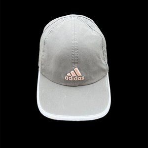 Adidas | Adizero Gray Pink Tennis Cap Embroidered Logo One Size